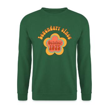 Légendaire depuis octobre 1975 Anniversaire Rétro - Sweat-shirt Unisexe - vert foncé - Devant