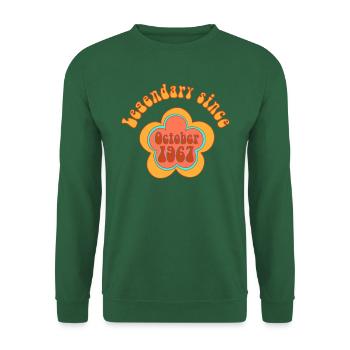 Legendary Since October 1967 Birthday Retro - Unisex Sweatshirt - green - Front