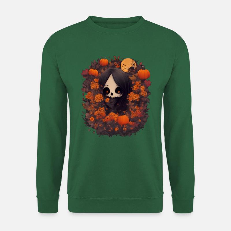 Gruseliges Mädchen Halloween - Unisex Pullover - Grün