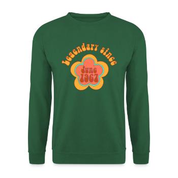 Légendaire depuis juin 1967 Anniversaire Rétro - Sweat-shirt Unisexe - vert foncé - Devant