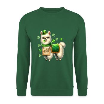 Porte-bonheur irlandais LAMA - Sweat-shirt Unisexe - vert foncé - Devant