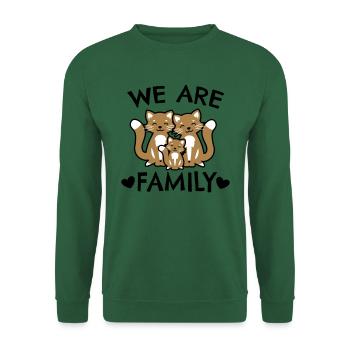 Nous sommes une famille - famille de chats - Sweat-shirt Unisexe - vert foncé - Devant
