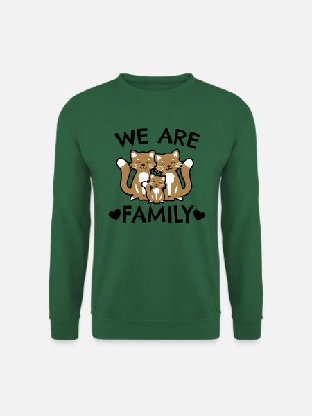 Nous sommes une famille - famille de chats - Sweat-shirt Unisexe - vert foncé