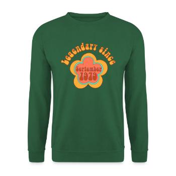 Légendaire depuis septembre 1979 Anniversaire Rétro - Sweat-shirt Unisexe - vert foncé - Devant