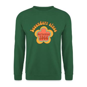 Légendaire depuis septembre 1966 Anniversaire Rétro - Sweat-shirt Unisexe - vert foncé - Devant