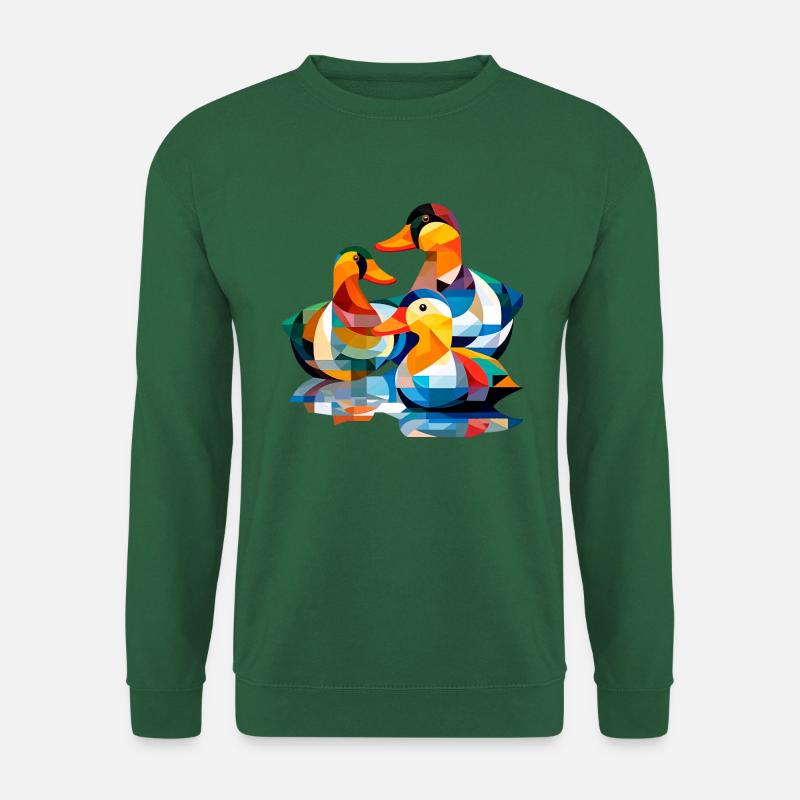 Enten Kubismus 2 - Unisex Pullover - Grün