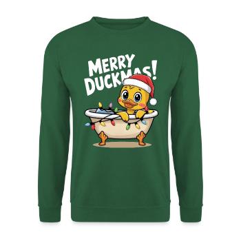 Duck Christmas Christmas Sweater Merry Duckmas - Unisex Sweatshirt - green - Front
