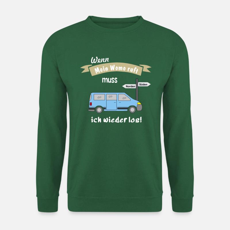 womo ruft campingbus - Unisex Pullover - Grün