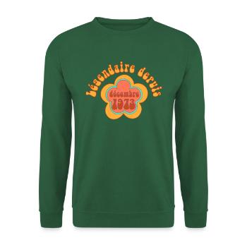 Legendär Seit Dezember 1973 Geboren Geburtstag - Unisex Pullover - Grün - Vorne