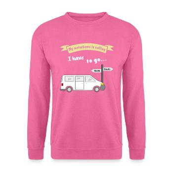 my motorhome is calling - Unisex Pullover - Pink - Vorne