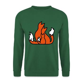 Fuchsfamilie fox family Geschenkidee gift idea - Unisex Pullover - Grün - Vorne