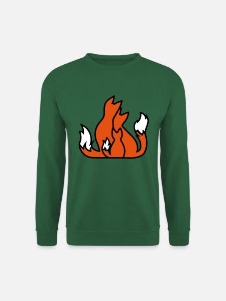 Fuchsfamilie fox family Geschenkidee gift idea - Unisex Pullover - Grün