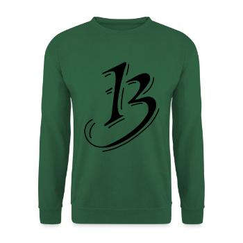 13 Zahl Ziffer - Unisex Pullover - Grün - Vorne