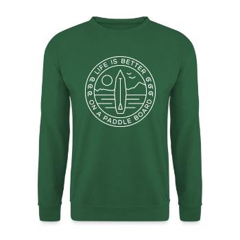 La vie est meilleure sur un Paddleboard - 2 - Sweat-shirt Unisexe - vert foncé - Devant