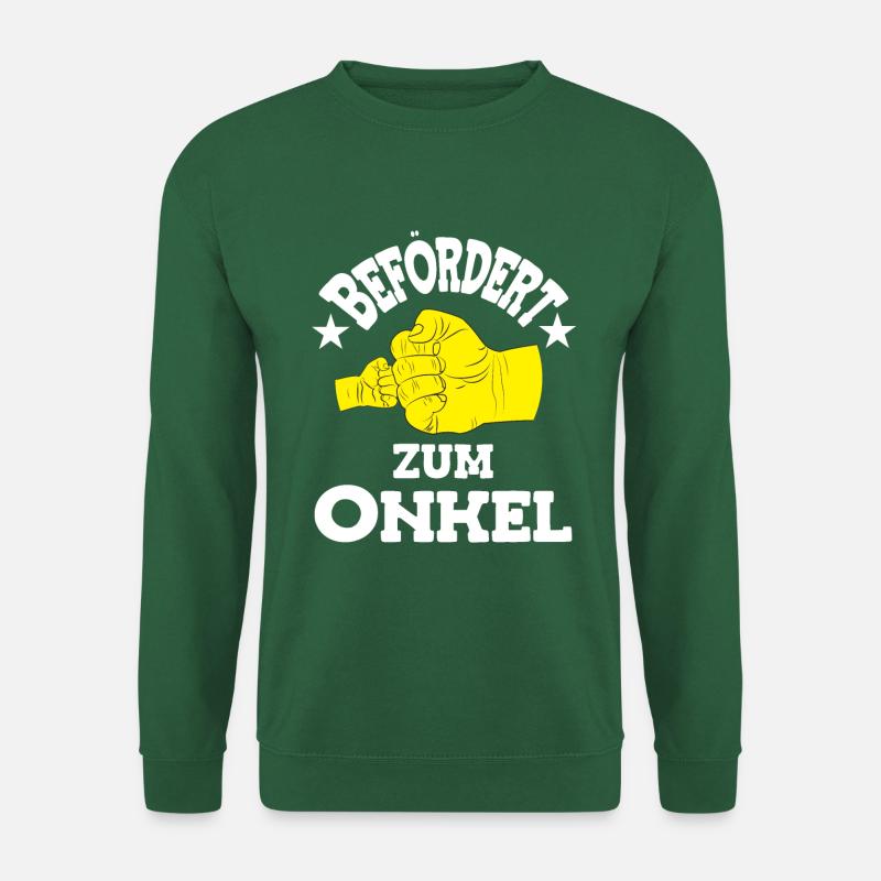 Befördert zum Onkel Du wirst Onkel - Unisex Pullover - Grün