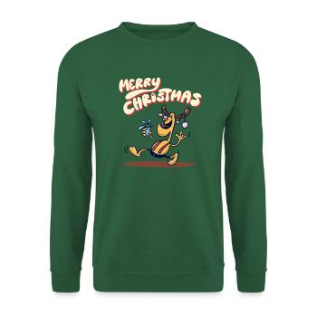 Merry Christmas - Frohe Weihnachten - Unisex Pullover - Grün - Vorne