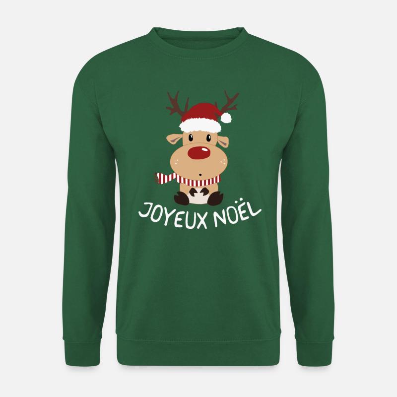 Cerf Joyeux Noël mignon - Sweat-shirt Unisexe - vert foncé