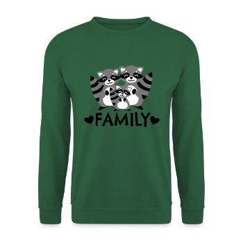 Raccoon family Raccoon family We are family - Unisex Sweatshirt - green - Front