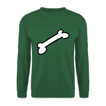 Knochen Hundeknochen Geschenkidee Hundeliebe - Unisex Pullover - Grün - Vorne