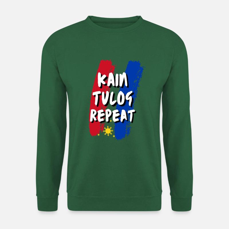 Cain Tulog Repeat Philippines Gift f. Filipino - Unisex Sweatshirt - green