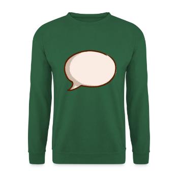 speech bubble bulle saying comment - Unisex Sweatshirt - green - Front