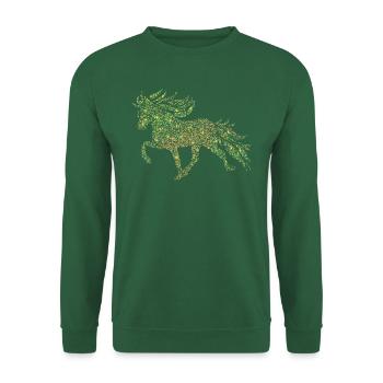 Des Islandais avec des points et des étoiles - Sweat-shirt Unisexe - vert foncé - Devant