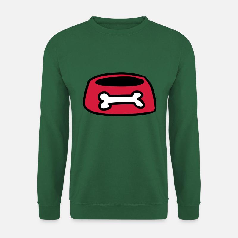 Futternapf Hundenapf Knochen Geschenkidee Hunde - Unisex Pullover - Grün