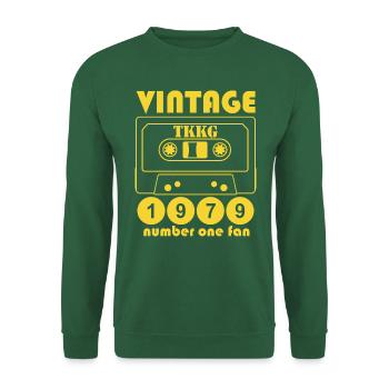 TKKG 1979 Number One Fan Vintage Kassette - Unisex Pullover - Grün - Vorne