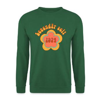 Legendär Seit 1974 Geboren Geburtstag - Unisex Pullover - Grün - Vorne