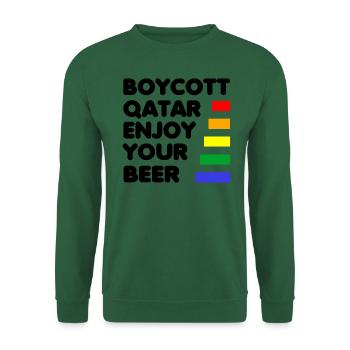 Boycott Qatar Enjoy Your Beer - Unisex Sweatshirt - green - Front