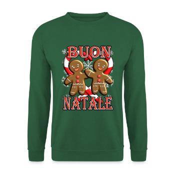 Buon Natale con biscotti e bastoncino di zucchero - Unisex Pullover - Grün - Vorne
