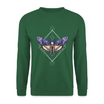 Surreale Todesmotte Dunkle Kunst - Vintage Todesmotte - Unisex Pullover - Grün - Vorne