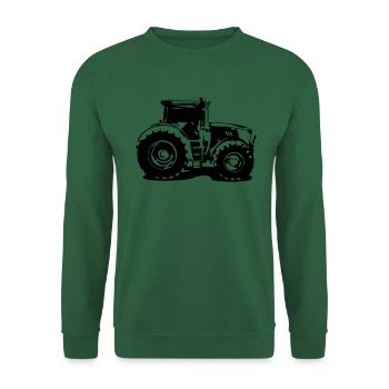 Traktor JD 6215R - Unisex Pullover - Grün - Vorne