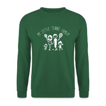 Tennis Frauen Shirt meine kleine Tennis Familie - Unisex Pullover - Grün - Vorne