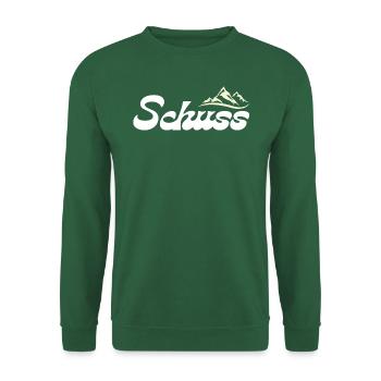 SCHUSS ! SNOW TIME ! T-SHIRT SWEATS SKI HIVER NOEL - Sweat-shirt Unisexe - vert foncé - Devant