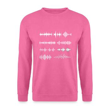 Soundwaves - Audio-Wellen in verschiede Formaten - Unisex Pullover - Pink - Vorne