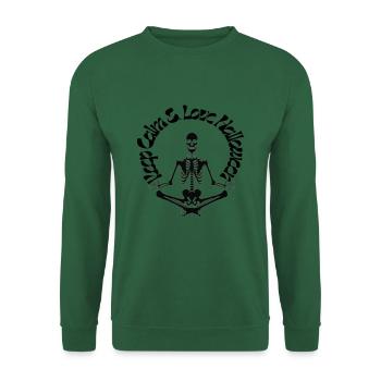 keep calm & Love Halloween - Sweat-shirt Unisexe - vert foncé - Devant