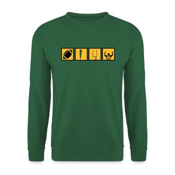 American Football Symbole Quadrate - Unisex Pullover - Grün - Vorne