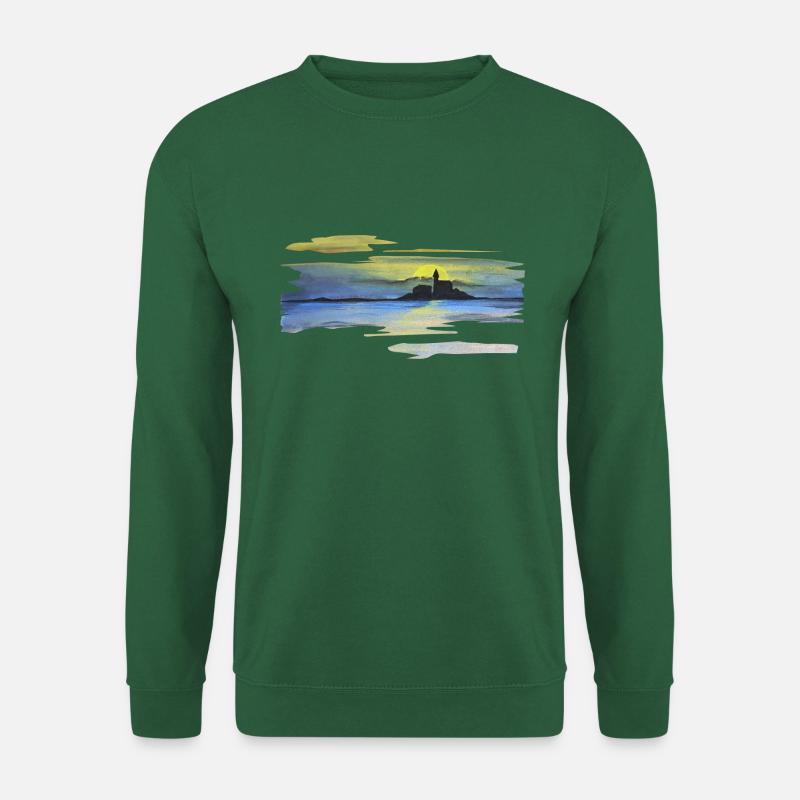 Castle, sunset, gift idea, pastel - Unisex Sweatshirt - green