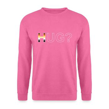 HUG white - Unisex Sweatshirt - pink - Front