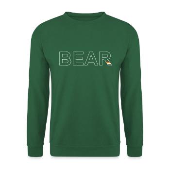 BEAR white - Unisex Pullover - Grün - Vorne