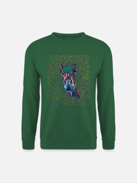 Pferdekopf - Symbol für Reiter - Unisex Pullover - Grün