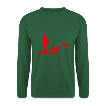 Jäger Jägerin Waidmann Waidmannsheil Logo - Unisex Pullover - Grün - Vorne