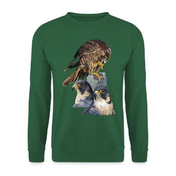 Faucon pèlerin - Sweat-shirt Unisexe - vert foncé - Devant