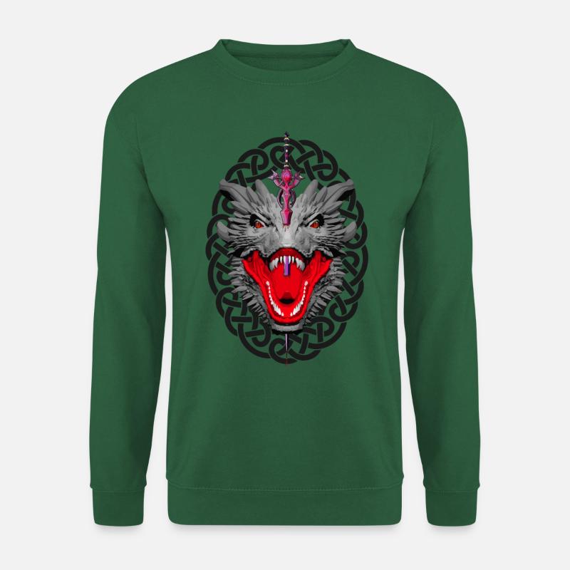 Dragon with purple sword - Unisex Sweatshirt - green