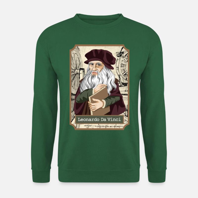 Leonardo Da Vinci - Unisex Pullover - Grün