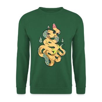 Hebi - Serpent - Sweat-shirt Unisexe - vert foncé - Devant