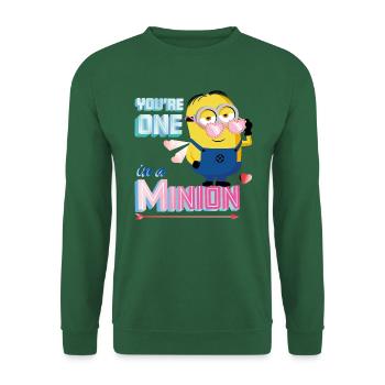 Minions Dave Youre One In A Minion Witziger Spruch - Unisex Pullover - Grün - Vorne