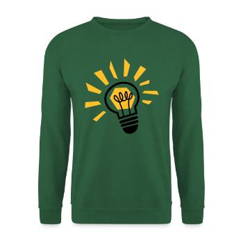 Light bulb - light bulb - ampoule - lamp - light - Unisex Sweatshirt - green - Front