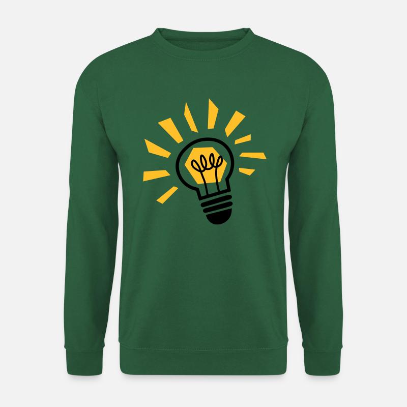 Ampoule - ampoule - ampoule - lampe - lumière - Sweat-shirt Unisexe - vert foncé